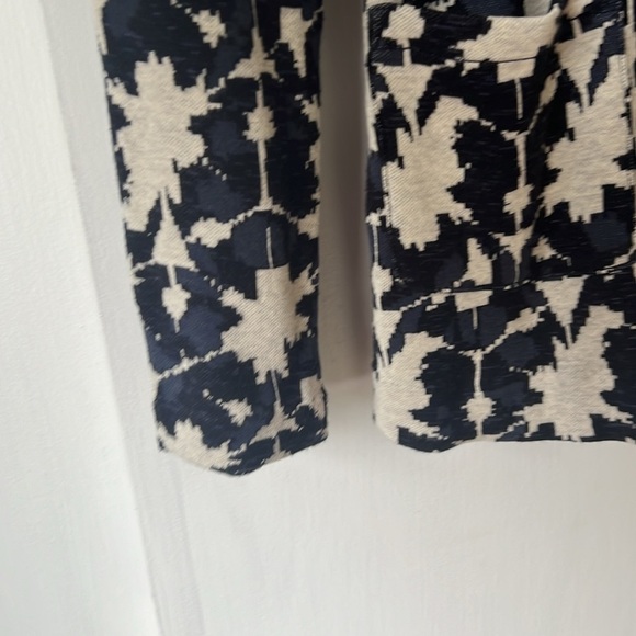 Nic+Zoe Knit Blazer Cardigan Long Sleeve Partial Closure - Blue Cream Size PP - Picture 11 of 15